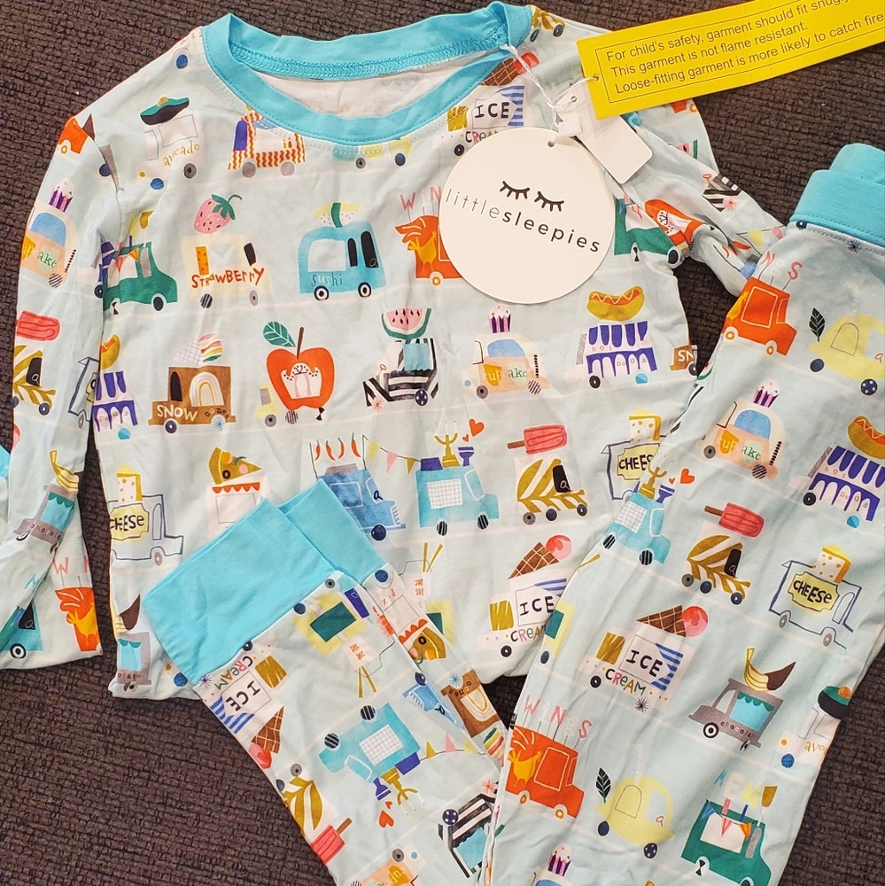 NWT little sleepies food truck pjs